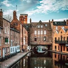 Historic British town with a scenic canal, perfect for UK IPTV streaming.